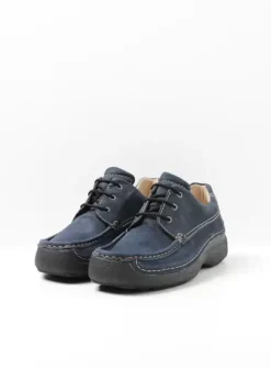 Comfortschoenen|Veterschoenen|Wolky Roll Shoe Men blauw nubuck