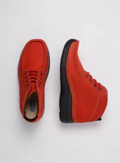 Hielspoor|Veterschoenen|Wolky Roll Shoot donkerrood nubuck