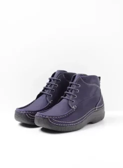 Hielspoor|Veterschoenen|Wolky Roll Shoot paars nubuck