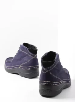 Hielspoor|Veterschoenen|Wolky Roll Shoot paars nubuck