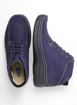 Hielspoor|Veterschoenen|Wolky Roll Shoot paars nubuck