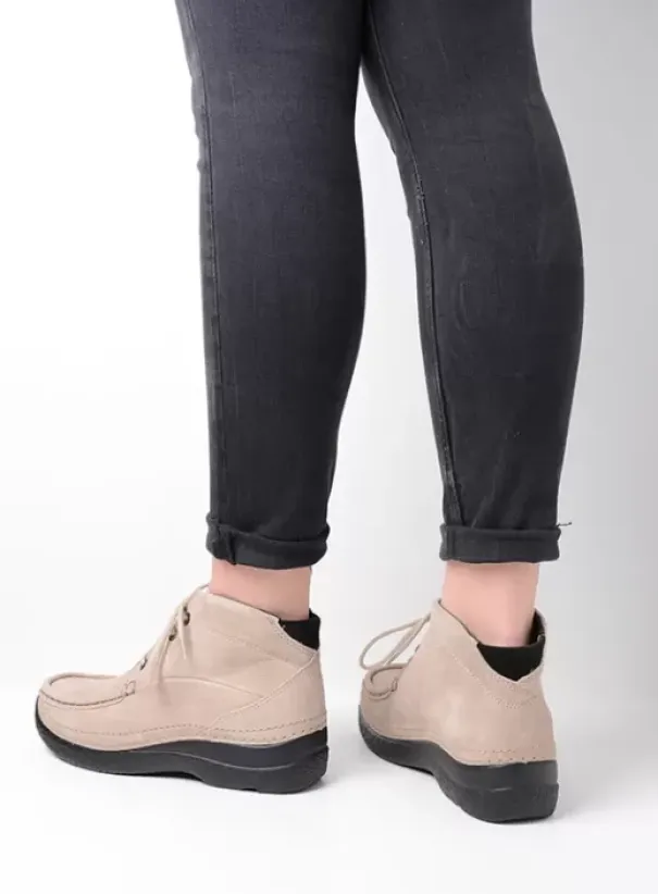 Hielspoor|Veterschoenen|Wolky Roll Shoot safari nubuck