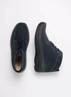 Hielspoor|Veterschoenen|Wolky Roll Shoot blauw nubuck