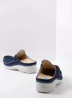 Slippers|Klompen|Wolky Roll Slide denim nubuck