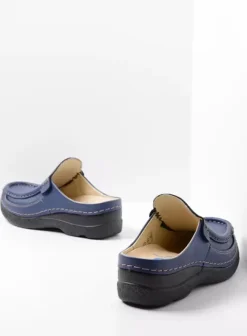 Slippers|Klompen|Wolky Roll Slide sky-blue leer