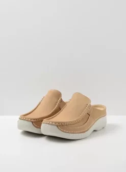 Slippers|Klompen|Wolky Roll Slide beige nubuck