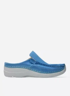 Voorjaar/zomer|Slippers|Wolky Roll Slide hemelsblauw nubuck