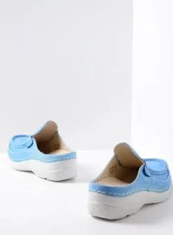 Voorjaar/zomer|Slippers|Wolky Roll Slide hemelsblauw nubuck
