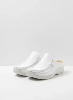 Klompen|Voorjaar/zomer|Wolky Roll Slide wit leer