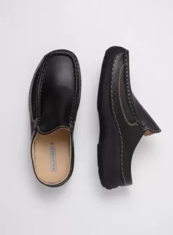 Slippers|Klompen|Wolky Roll Slide men zwart leer