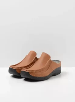 Slippers|Klompen|Wolky Roll Slide Vegan cognac