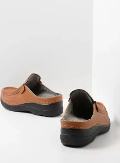Slippers|Klompen|Wolky Roll Slide Vegan cognac
