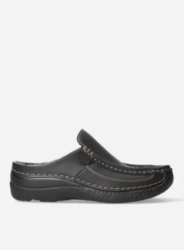 Slippers|Klompen|Wolky Roll Slide Vegan zwart