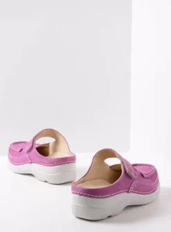Hielspoor|Slippers|Wolky Roll Slipper fuchsia nubuck
