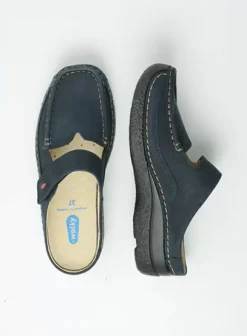 Hielspoor|Slippers|Wolky Roll Slipper blauw nubuck