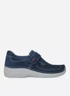 Instappers|Bandschoenen|Wolky Roll Strap denim nubuck