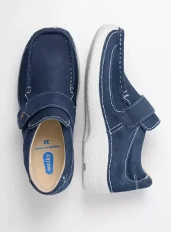 Instappers|Bandschoenen|Wolky Roll Strap denim nubuck