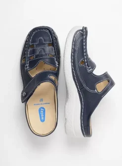 Slippers|Klompen|Wolky Roll Talaria denim leer