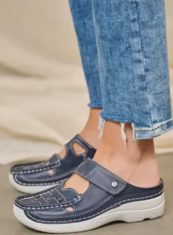 Slippers|Klompen|Wolky Roll Talaria denim leer