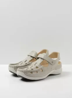 Sandalen|Wolky Rolling Sun gebroken wit leer