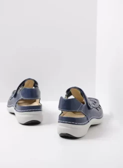 Sandalen|Wolky Rolling Sun blauw leer