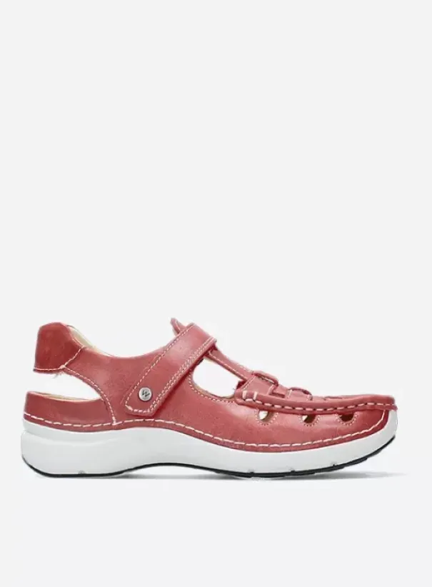 Sandalen|Wolky Rolling Sun scarletrood leer