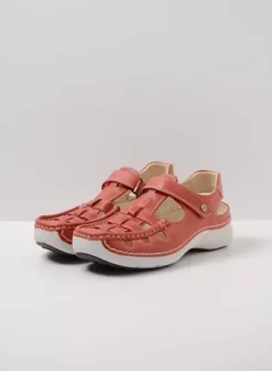 Sandalen|Wolky Rolling Sun scarletrood leer