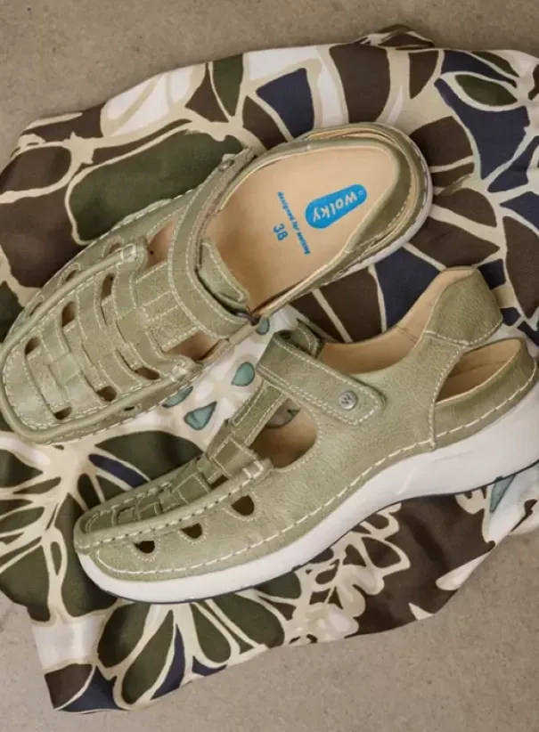 Sandalen|Voorjaar/zomer|Wolky Rolling Sun lichtgroen leer