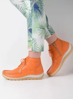 Veterschoenen|Voorjaar/zomer|Wolky Salado oranje leer