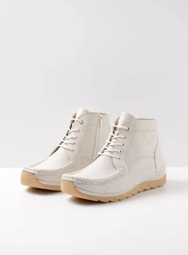 Veterschoenen|Voorjaar/zomer|Wolky Salado creme wit leer