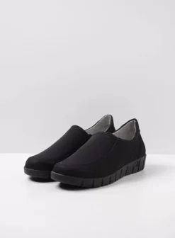 Instappers|Wolky Salton zwart nubuck