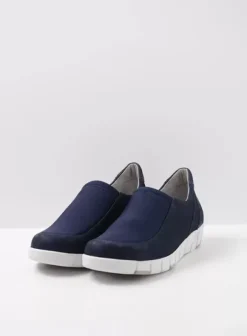 Instappers|Wolky Salton blauw zomer nubuck