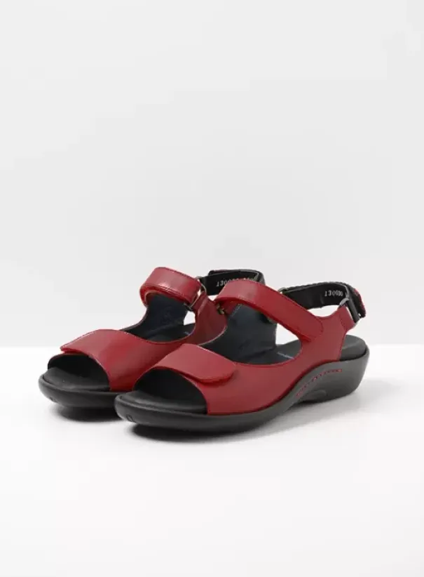 Sandalen|Wolky Salvia rood leer
