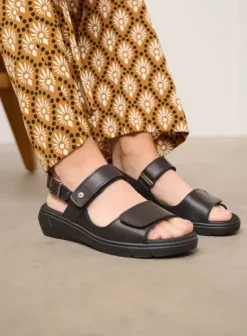 Sandalen|Voorjaar/zomer|Wolky Santorini zwart leer