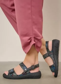 Sandalen|Voorjaar/zomer|Wolky Santorini zwart/blauw suede