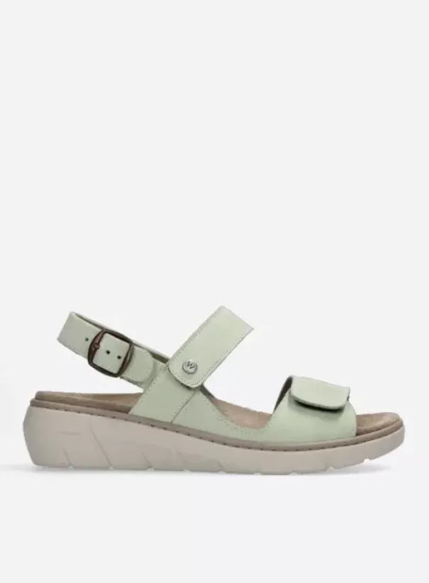 Sandalen|Voorjaar/zomer|Wolky Santorini lichtgroen nubuck