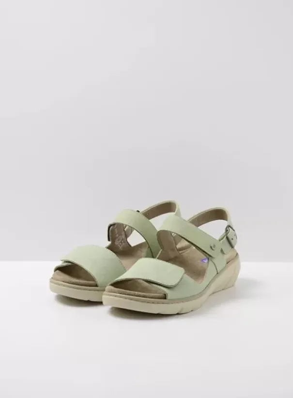Sandalen|Voorjaar/zomer|Wolky Santorini lichtgroen nubuck