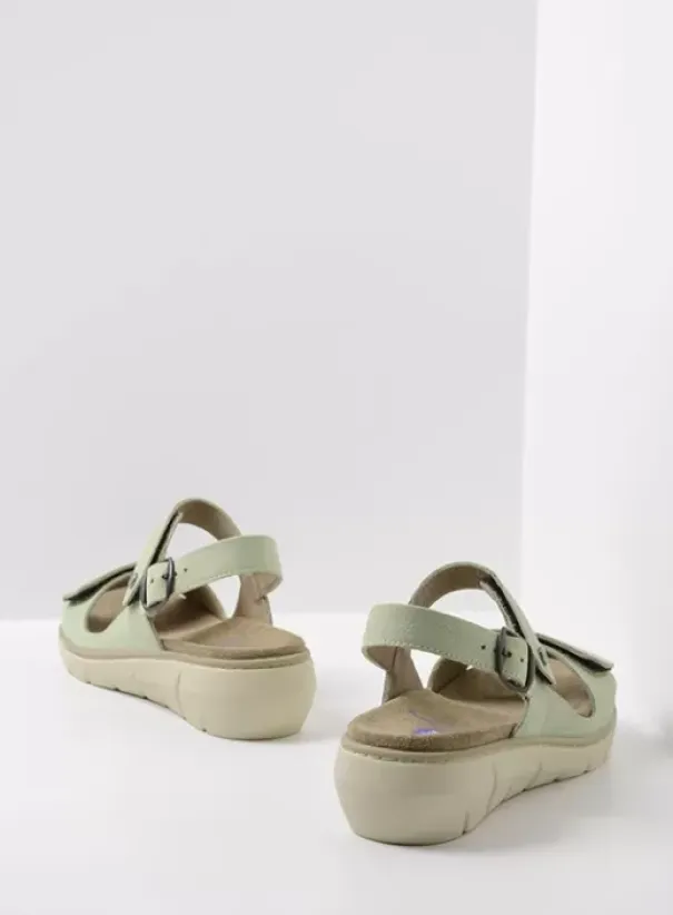 Sandalen|Voorjaar/zomer|Wolky Santorini lichtgroen nubuck