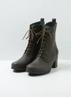 Biker boots|Wolky Sarah donkerbruin nubuck
