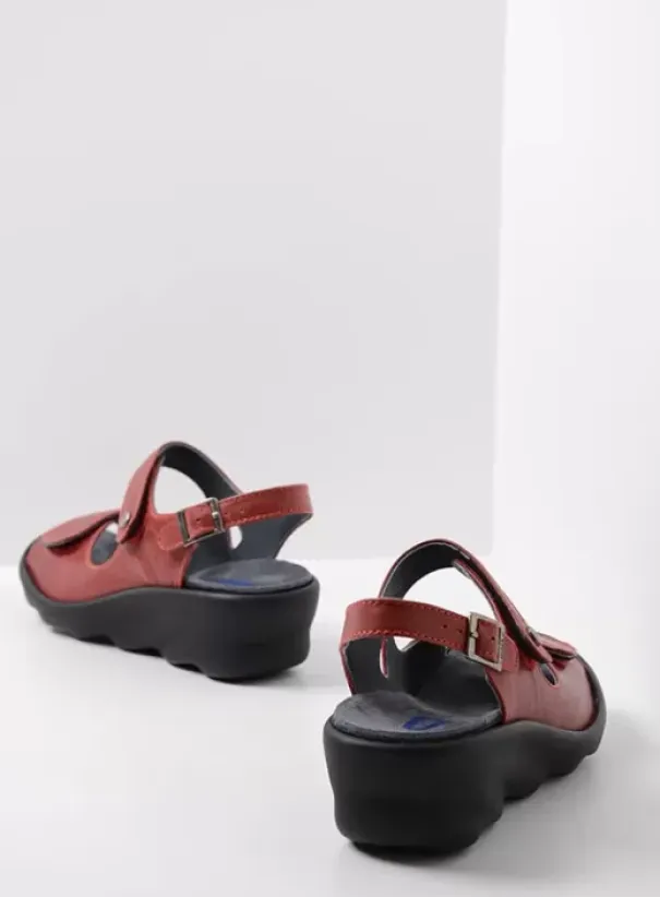 Sandalen|Wolky Scala rood leer