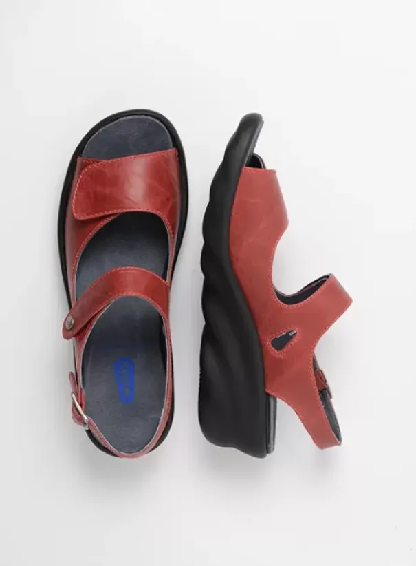 Sandalen|Wolky Scala rood leer