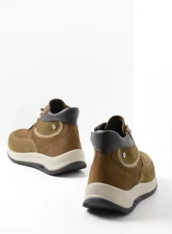 Wandelschoenen|Veterschoenen|Wolky Scone taupe combi leer