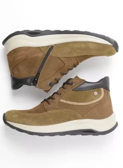 Wandelschoenen|Veterschoenen|Wolky Scone taupe combi leer