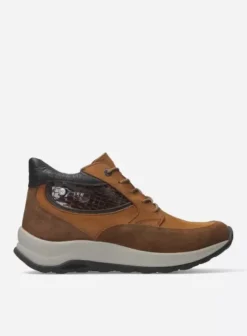 Wandelschoenen|Veterschoenen|Wolky Scone cognac combi leer