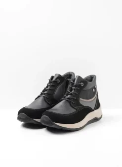 Wandelschoenen|Veterschoenen|Wolky Scone WR zwart combi leer