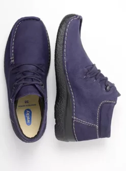 Veterschoenen|Wolky Seamy Moc paars nubuck