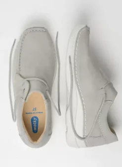 Veterschoenen|Wolky Seamy Shoe lichtgrijs nubuck