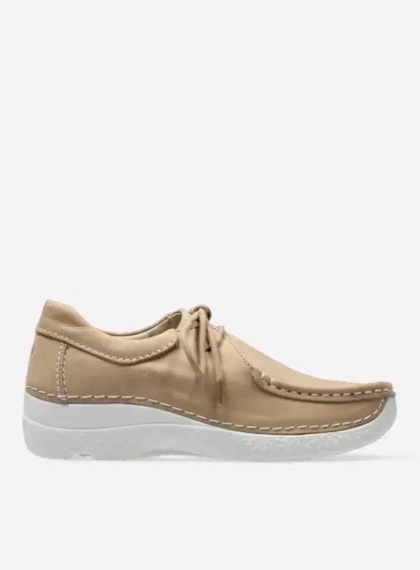 Veterschoenen|Wolky Seamy Shoe beige nubuck