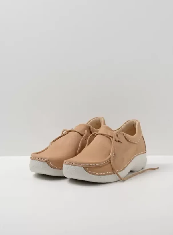 Veterschoenen|Wolky Seamy Shoe beige nubuck