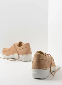 Veterschoenen|Wolky Seamy Shoe beige nubuck